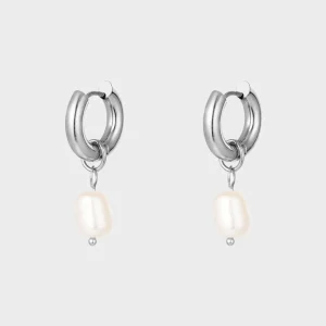 Øreringe*Winther Studio Chunky Pearl Hoops Sølv