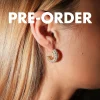 Øreringe*Winther Studio Wide Stone Hoops - Pre-Order Guld